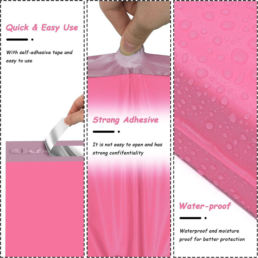 Poly Mailers 12x15.5 Inch 50 Pcs, Strong Adhesive Shipping Bags for Clothing, Durable Thick Mailing Envelopes with