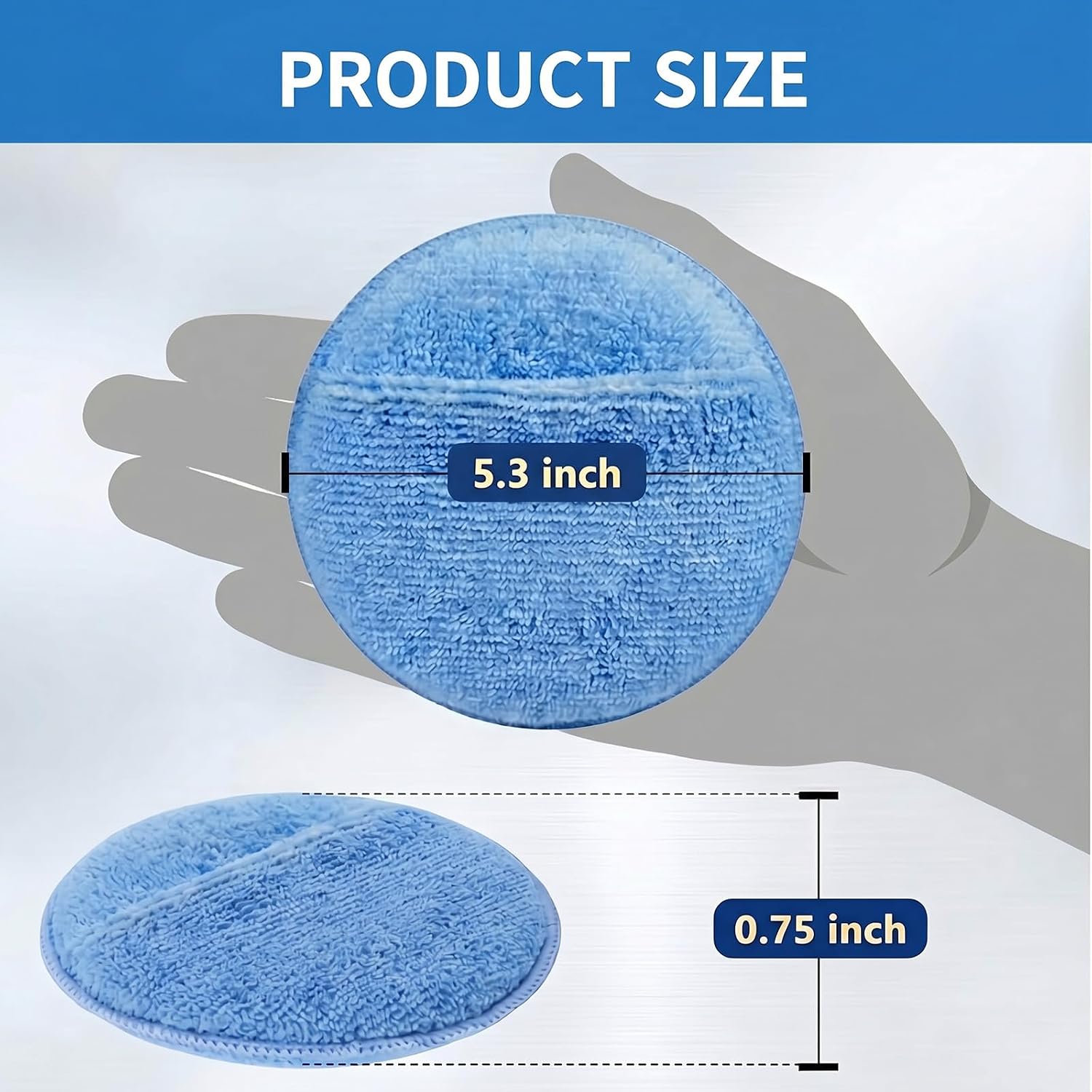 Car Wax Buffing Pads with Finger Pocket, 6PK Microfiber Wax Applicator Pads, Versatile Sponge Pads for Polishing and
