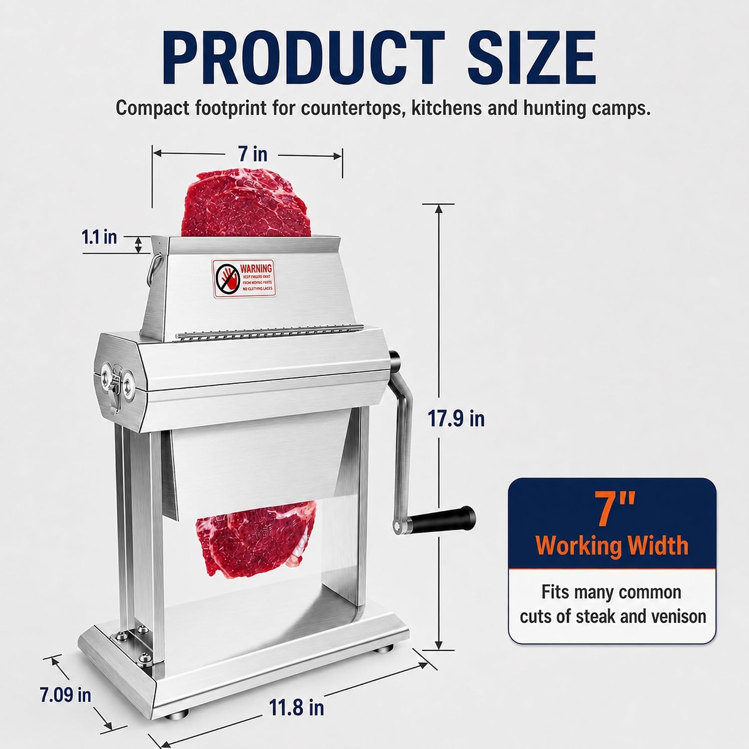 7" Commercial Meat Tenderizer Machine