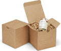 Gift Boxes 4x4x4 25 Pack Brown Kraft Paper Box with Lids