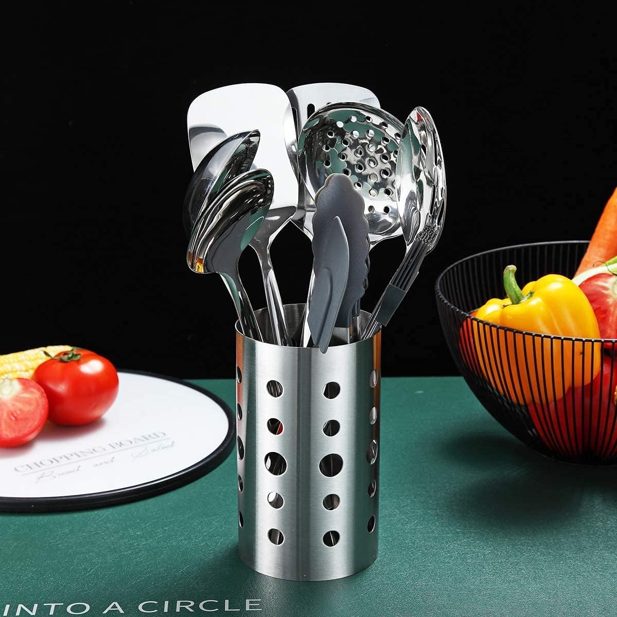 Stainless Steel Cooking Utensils Set, Berglander 13 Pieces Kitchen Utensils Set, Kitchen Tools Set With Utensil