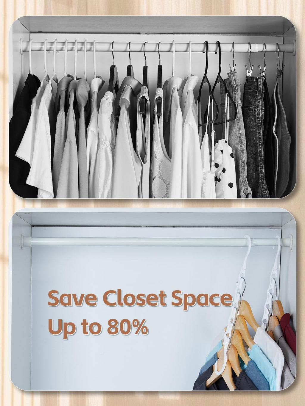 White Magic Space Saving Hangers, Premium Smart Hanger Organizer