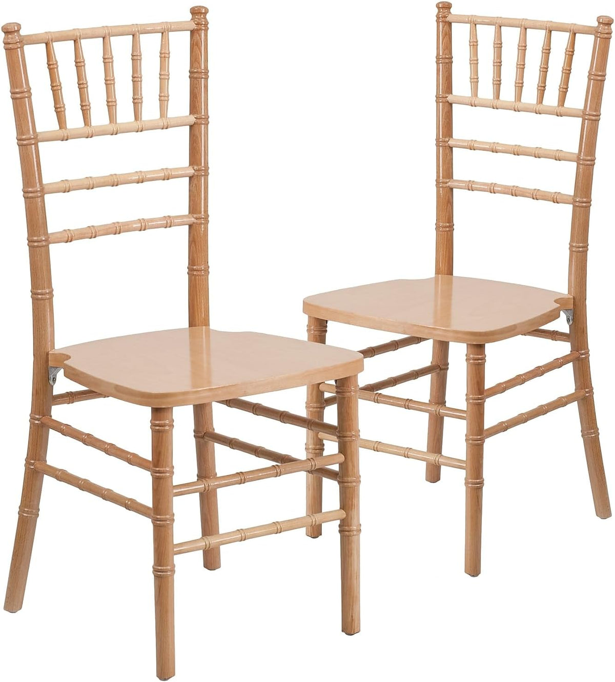 2 Pack HERCULES Series Natural Wood Chiavari Chair