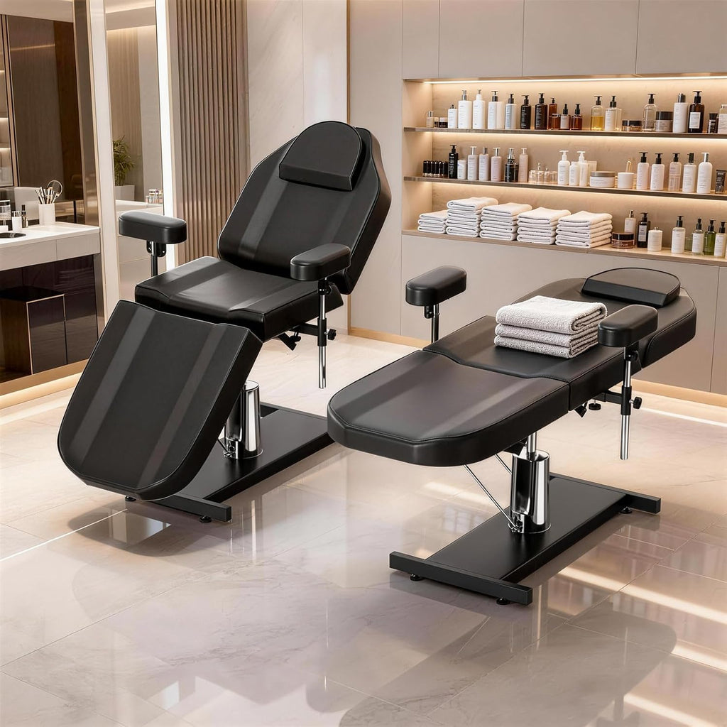 Black Hydraulic Tattoo Chair for Client Spa Bed for Esthetician