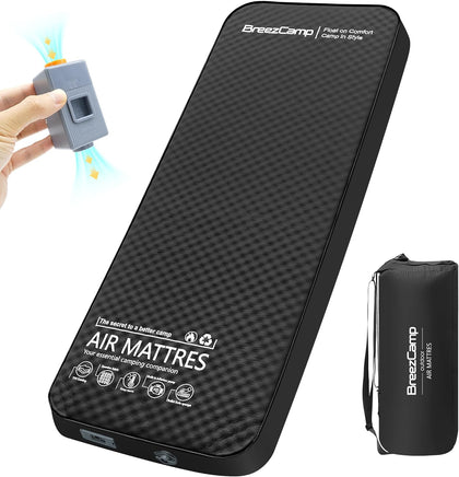 Self Inflating Sleeping Pad with Electric Pump, 4" Thick Memory Foam Sleeping Pad for Camping, 9.5 R-Value Insulated