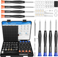 Glasses Repair Kit, All-in-One Eyeglass Repair Kit | 16 Sizes of Screws, 12 Pairs of Nose Pads & Tweezer, Precision