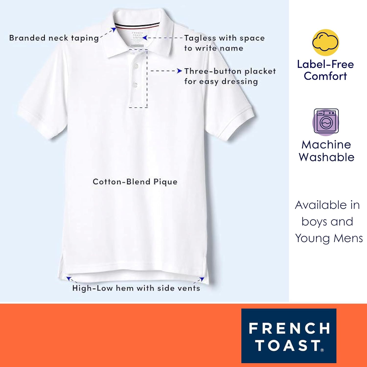 Boys Short Sleeve Pique Polo Shirt (Standard & Husky), Teal, Medium (8)