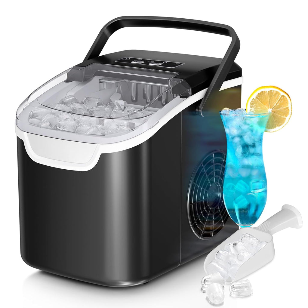 Countertop Ice Maker Machine, 26Lbs/Day Fastest 6‑Min Ice