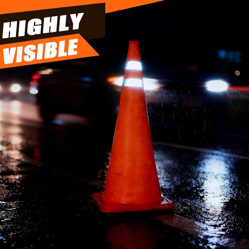 18 Inch 1 Pack Traffic Cones,Collapsible Safety Cones, Multi Purpose Pop-up Cones with Reflective Collar, Include