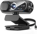 1080P HD Webcam with Microphone, Noise Cancellation, Privacy Cover, Wide-Angle Lens, Auto Light Correction, Plug &