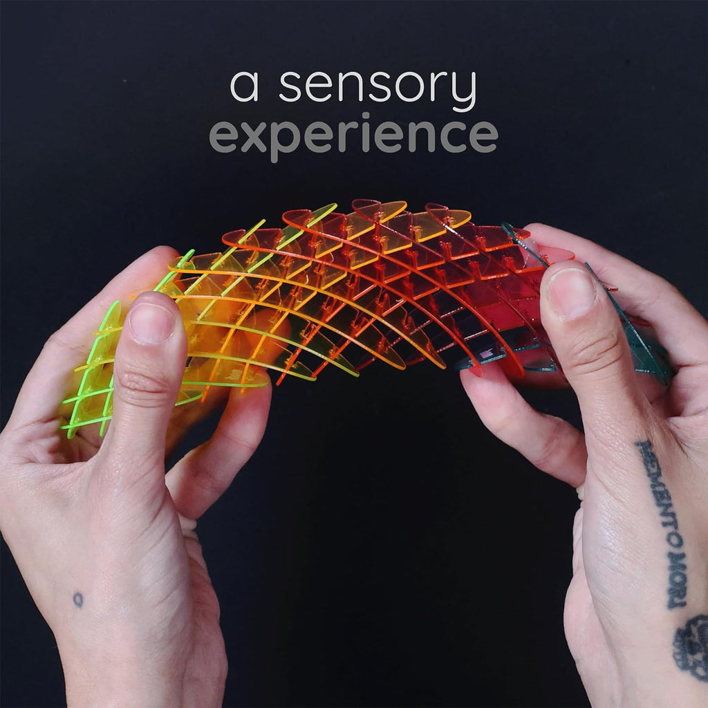 Worm 3D Sensory Figgy Fidget Toy, Rainbow, Small | Quiet Fidget Toy: Sensory Figgy toy for focus and stress relief;