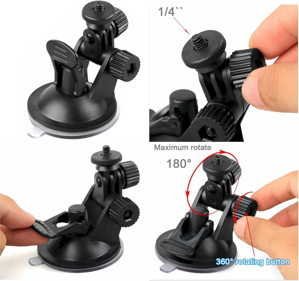 Car Phone Mount - Windshield Compatible Cell Phone Holder for iPhone XS/XR/8/7/6S/6 Plus SE, Samsung Galaxy