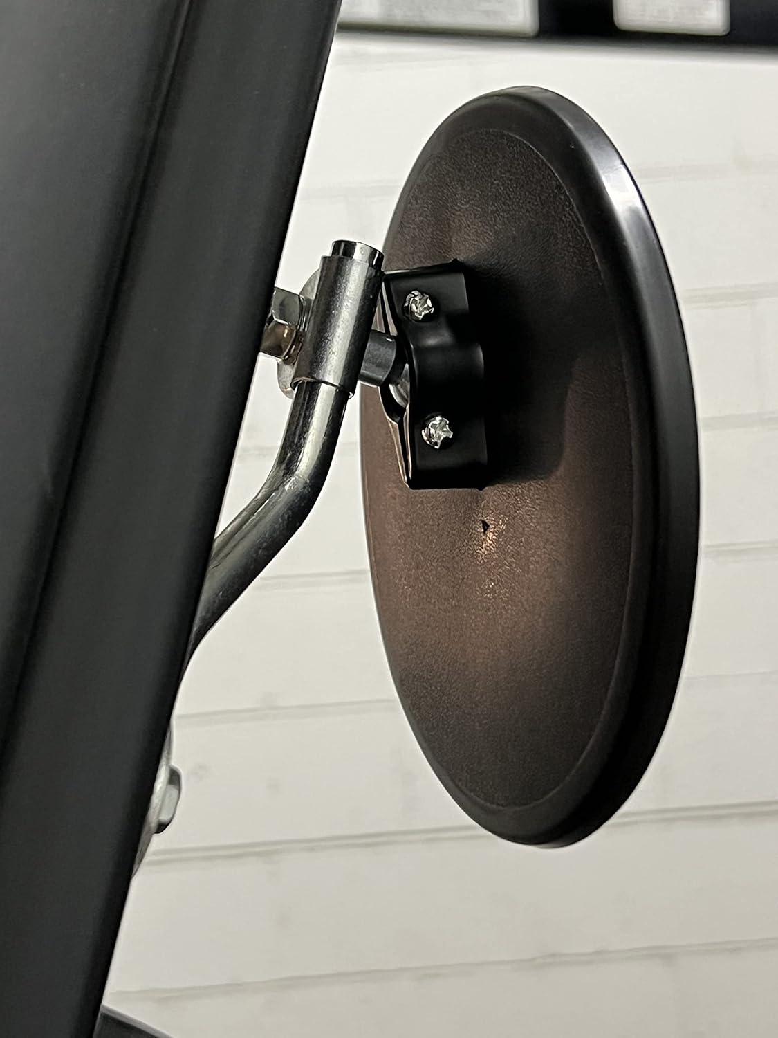 Universal 6in Round Spot Forklift Mirror with Arm | WIDE-ANGLE VISIBILITY: Convex glass expands your field of view to