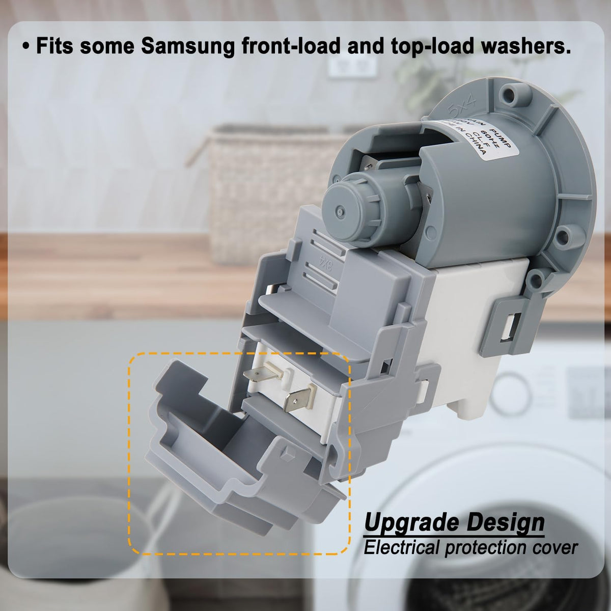 SupHomie WF45K6500AV/A2 WF45K6200AZ/A2 Washer Drain Pump Motor for Samsung