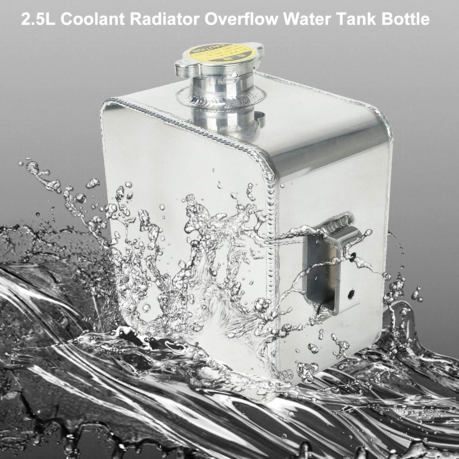 2.5L Aluminum Coolant Radiator Overflow Expansion Tank | Universal Reservoir Recovery Water Tank Bottle for Car Truck