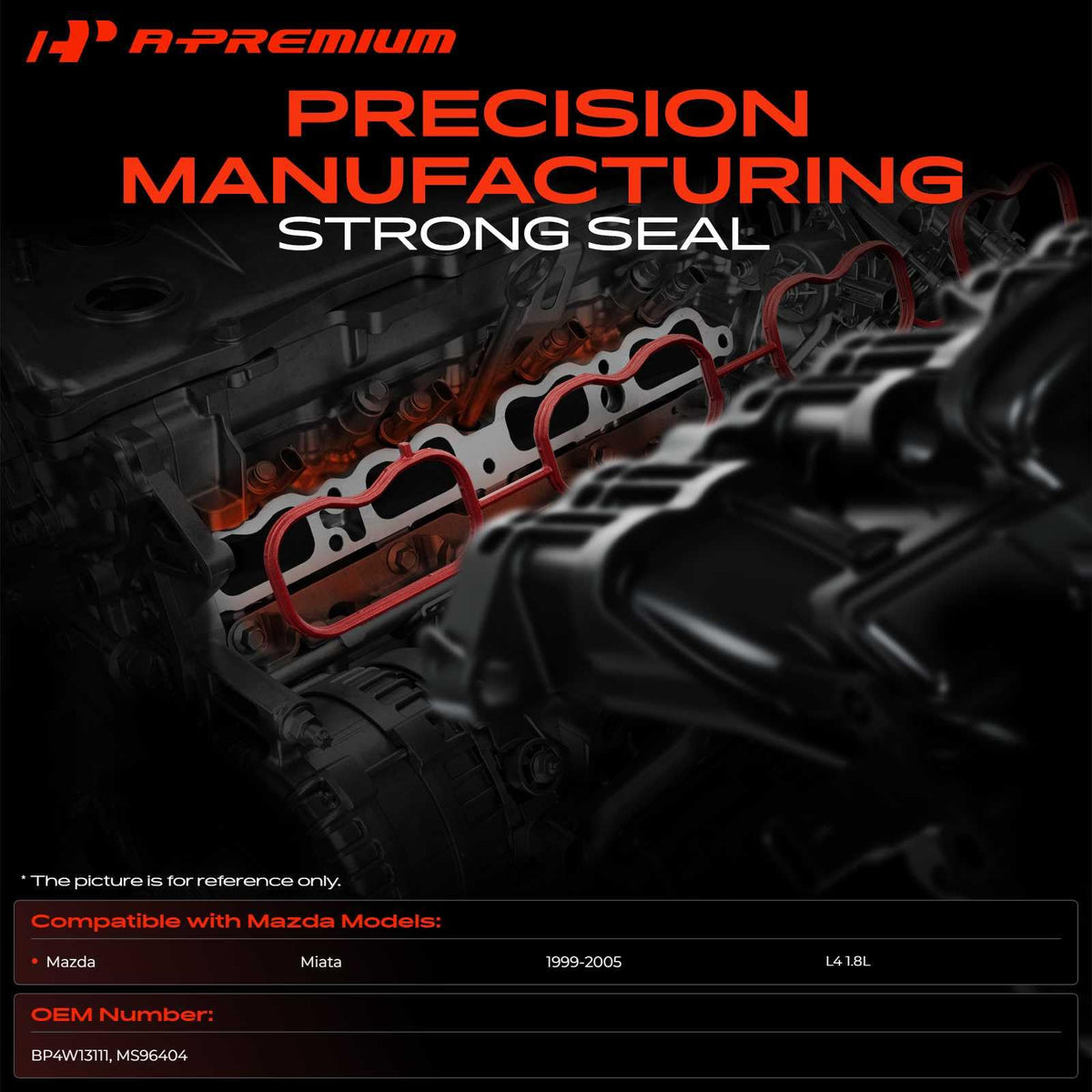 A-Premium Lower Engine Intake Manifold Gasket Set Compatible with Mazda