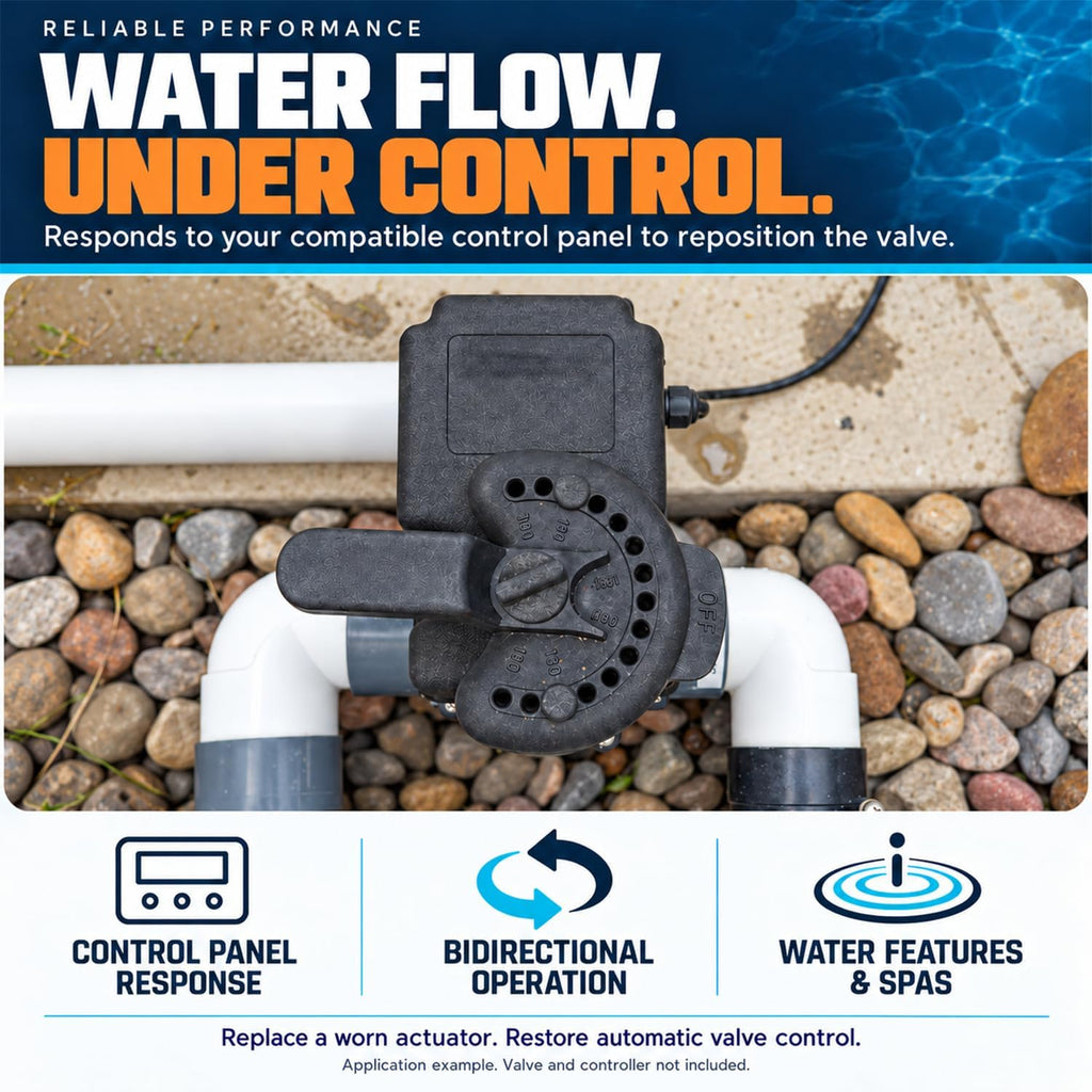Replace for 263045 CVA-24T Pool Valve Actuator For 3‑Port Valves 24 Volt AC