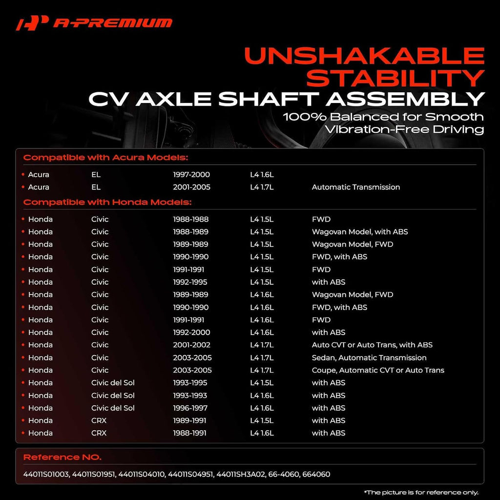 A-Premium Front Left Driver Side CV Axle Shaft Assembly