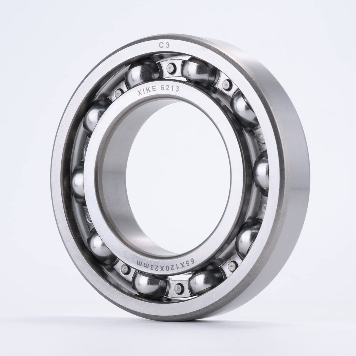 XIKE 6213 Open Ball Bearings, 65x120x23mm, C3 No Seals, 1 Pack