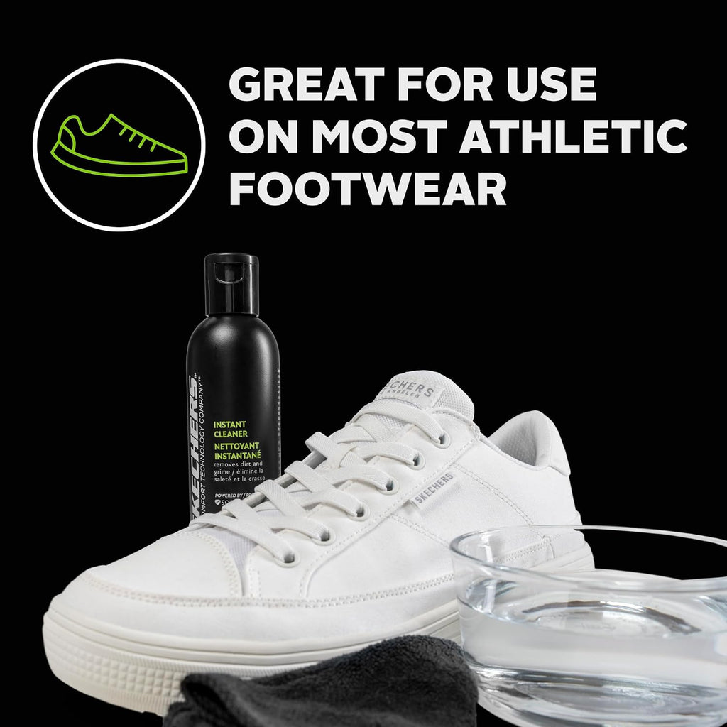x Skechers Instant Shoe Cleaner 8oz – Quick-Acting Sneaker Cleaner for Athletic Footwear – Concentrated Formula with