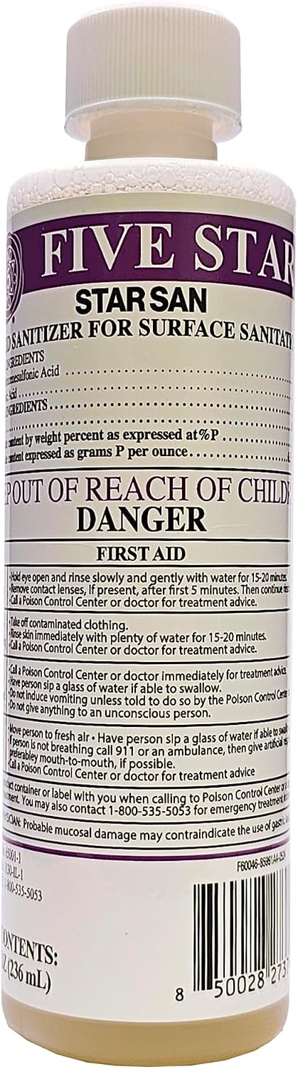 8oz Star San with 32oz Spray Bottle For Home Brewing