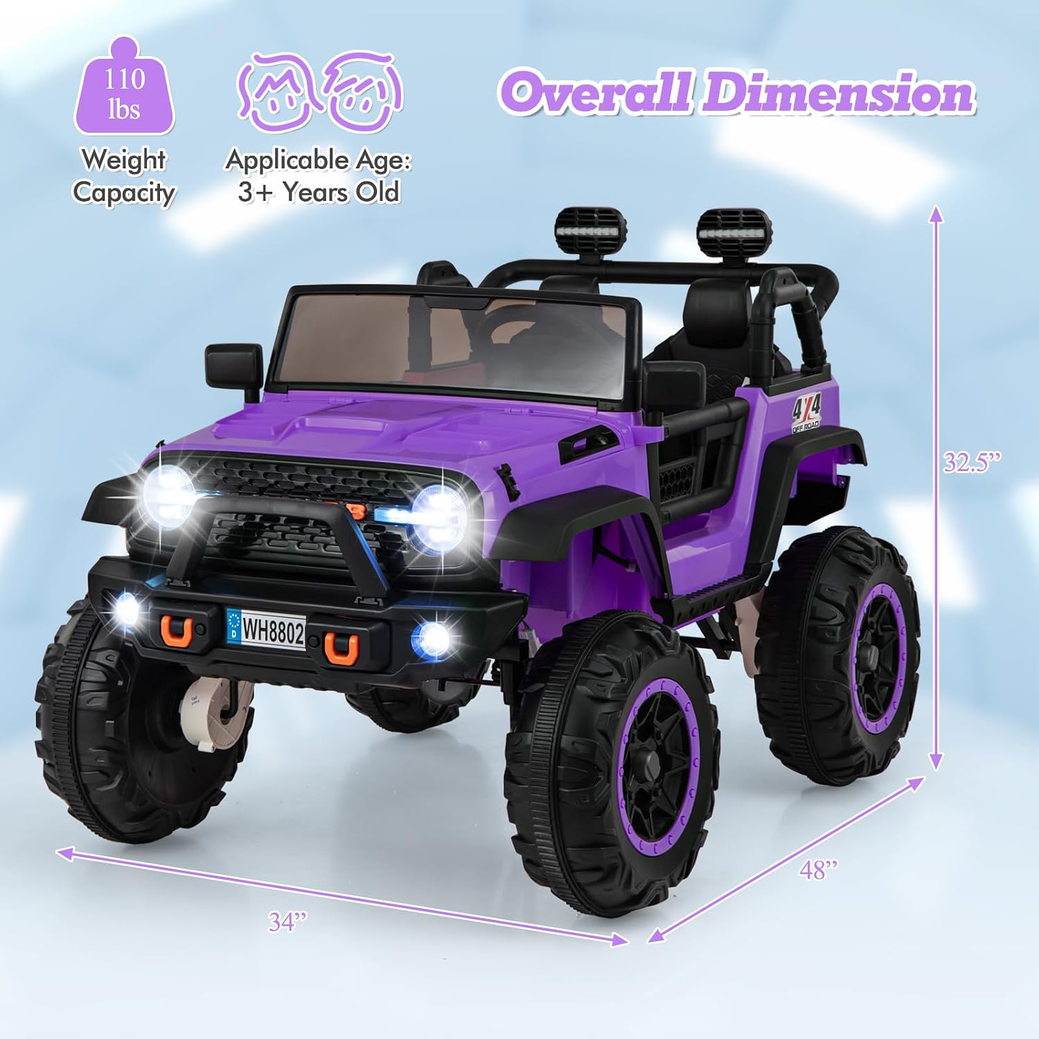 24V 2 Seater Ride on Car for Kids, 2WD/4WD Battery Powered with Remote Control, Music, USB, MP3, Spring Suspension