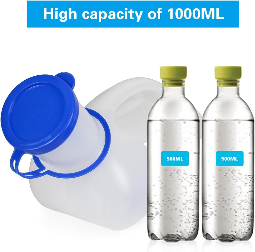 Unisex Urinal, Portable Toilet Urinal for Men and Women, Pee Bottle with a Sealed Lid and Funnel for Elderly Kids and