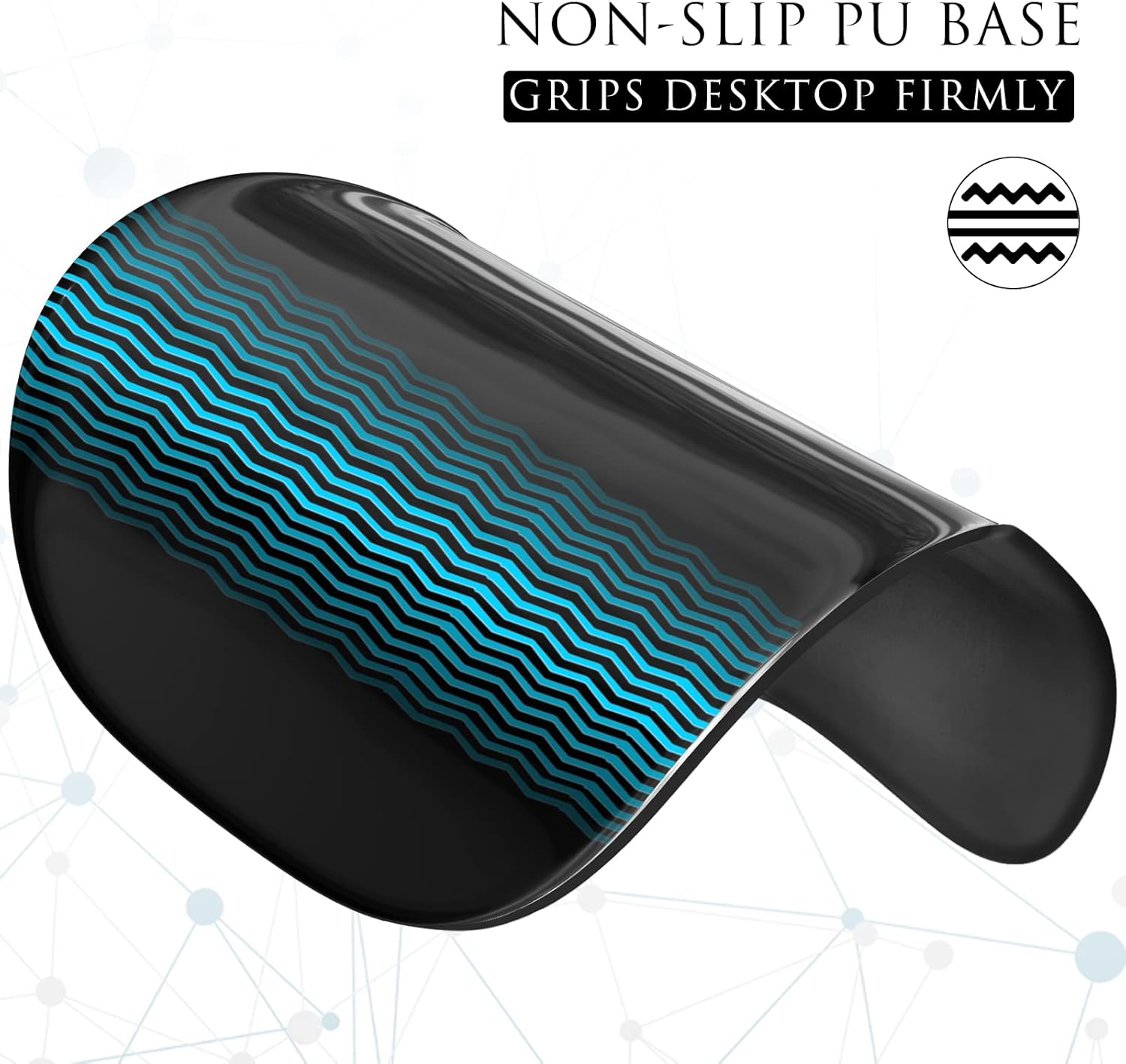 Ergonomic Mouse Pad with Gel Wrist Rest, 9.4 x 8.1 in, Black | Ergonomic Shape Design for Pain Relief, Cooling Feel