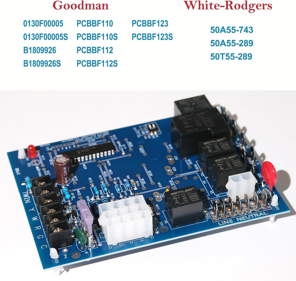50A55-743 Updated Furnace Control Board,Replacement for Amana/Goodman Furnace Control Circuit Board PCBBF112S,PCBBF110,PCBBF110S,PCBBF112,PCBBF123,PCBBF123S