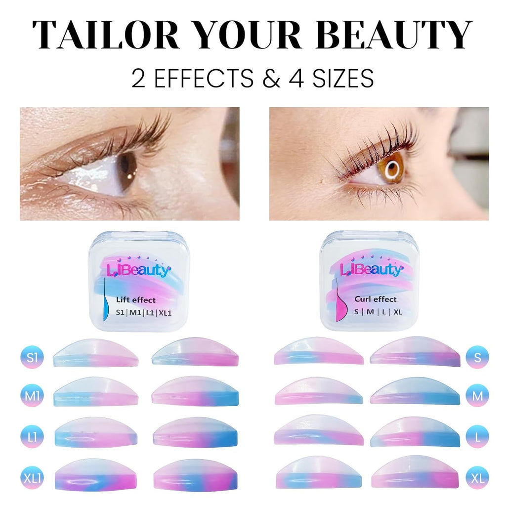 Lash Lift and Color Kit Black, 4-in-1 Eyelash Perm and Brow Lamination Set with 15ml Large Volume Black Cream, DIY