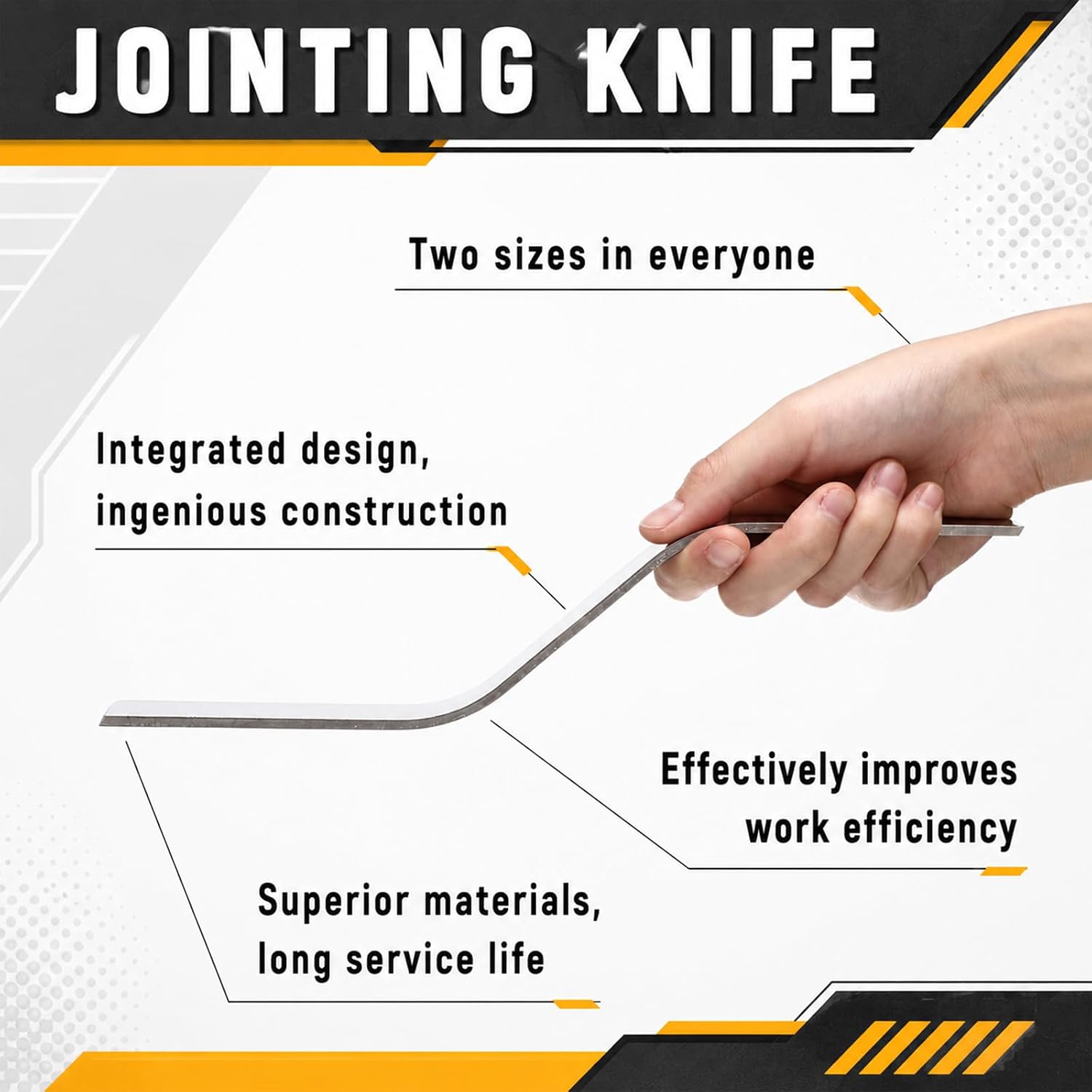4 Pcs Double Ended Brick Jointer Concrete Jointer Tuck Pointing Tools with 4 Sizes 3/8" x 1/4" 3/8" x 1/2" 5/8" x