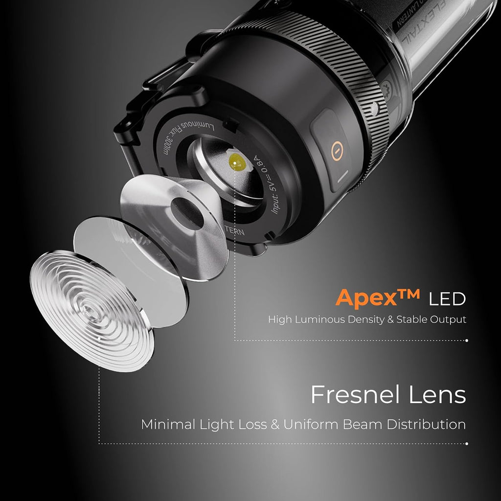 Zero Lantern, Portable LED Camping Lantern, Lightweight Waterproof LED Flashlight for Outdoor, Rechargeable Hurricane