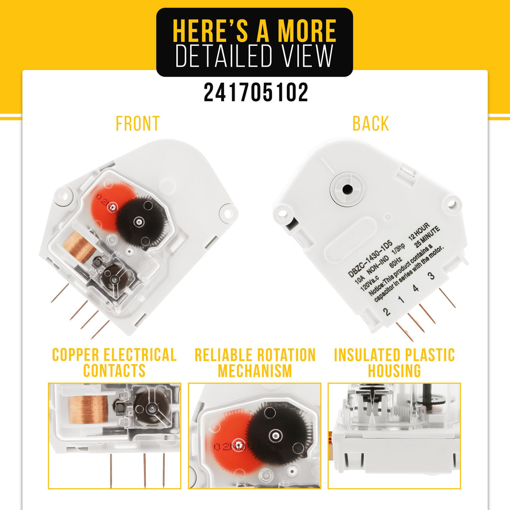 Refrigerator Defrost Timer for Frigidaire FFTR1821TB8
