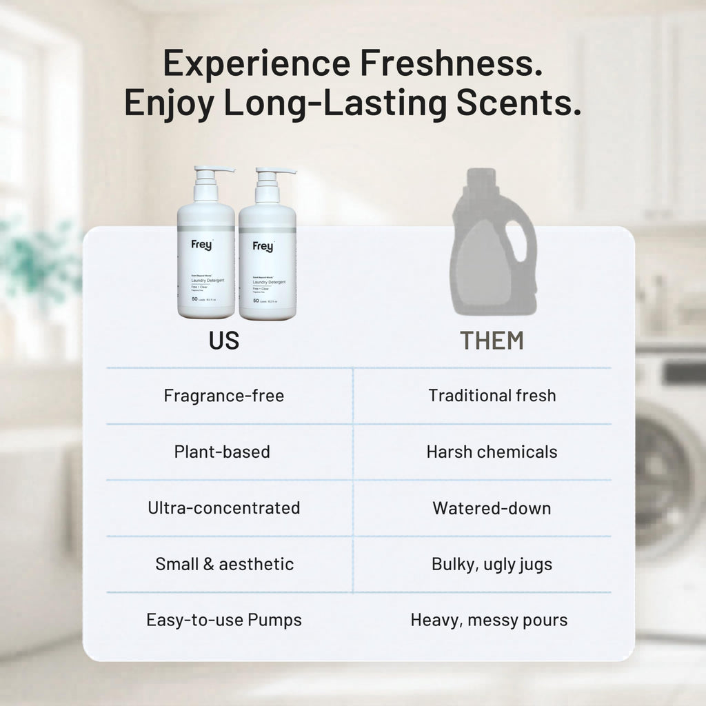 Eco-Friendly Liquid Laundry Detergent, Unscented, 2 Pack