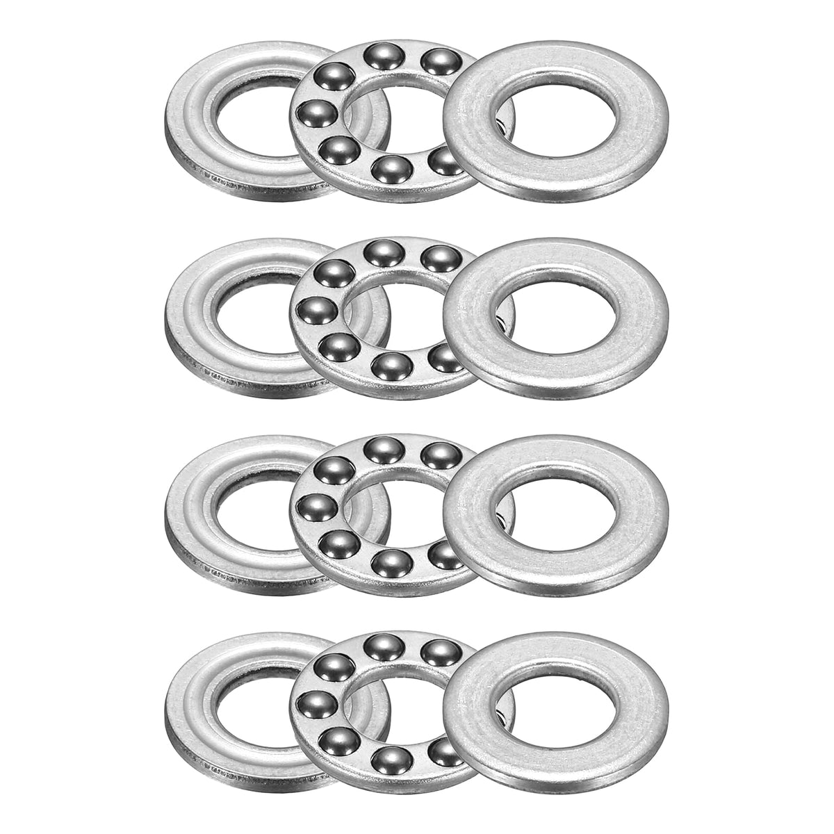 uxcell 4pcs F6-12M Thrust Ball Bearings 6mm Bore 12mm OD 4.5mm Thick
