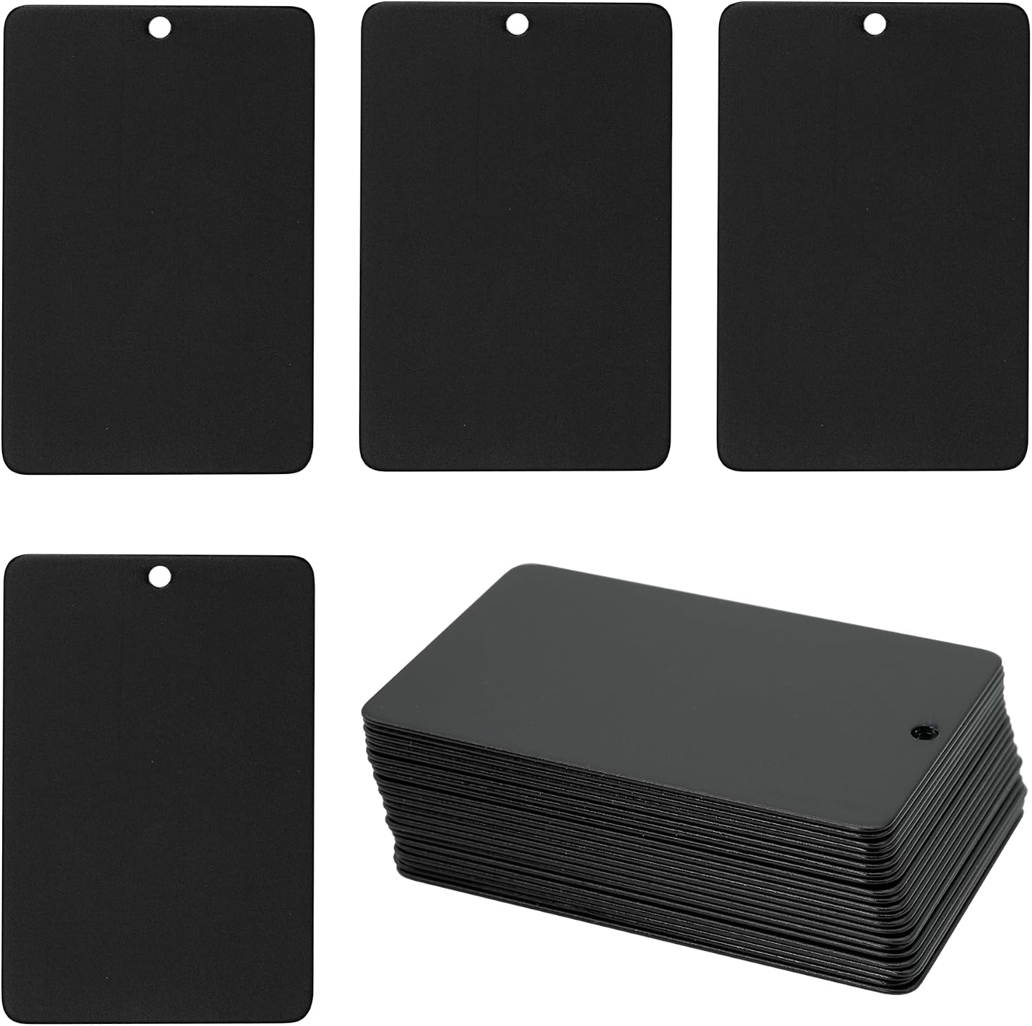 Anodized Aluminum Engraving Blanks 2x3 Inch 25 Pack (Black)