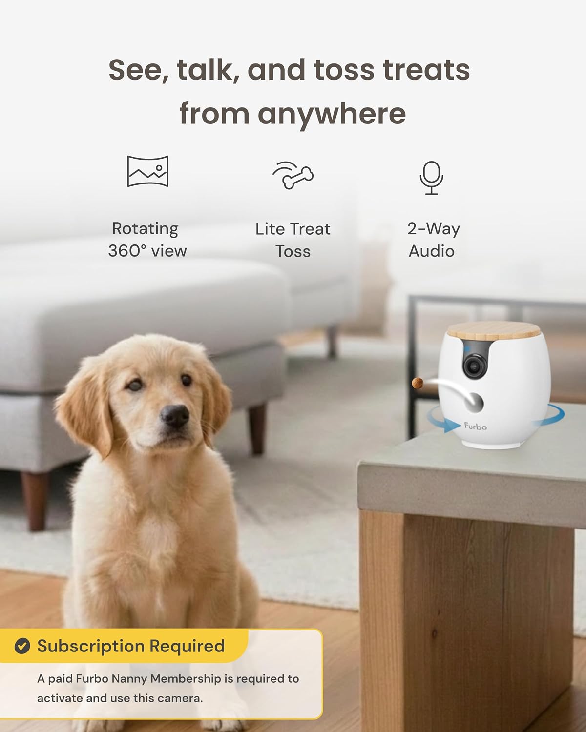Mini 360° Pet Camera [Paid Plan Required to Activate]