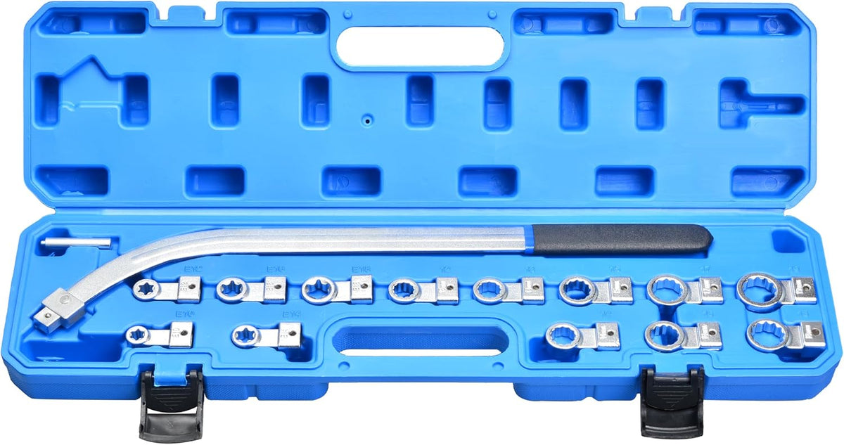 15PCS Auxiliary Idler Belt Tensioner Pulley Tool Kit Serpentine Timing Belt Wrench Removal Tool Set Engine Timing