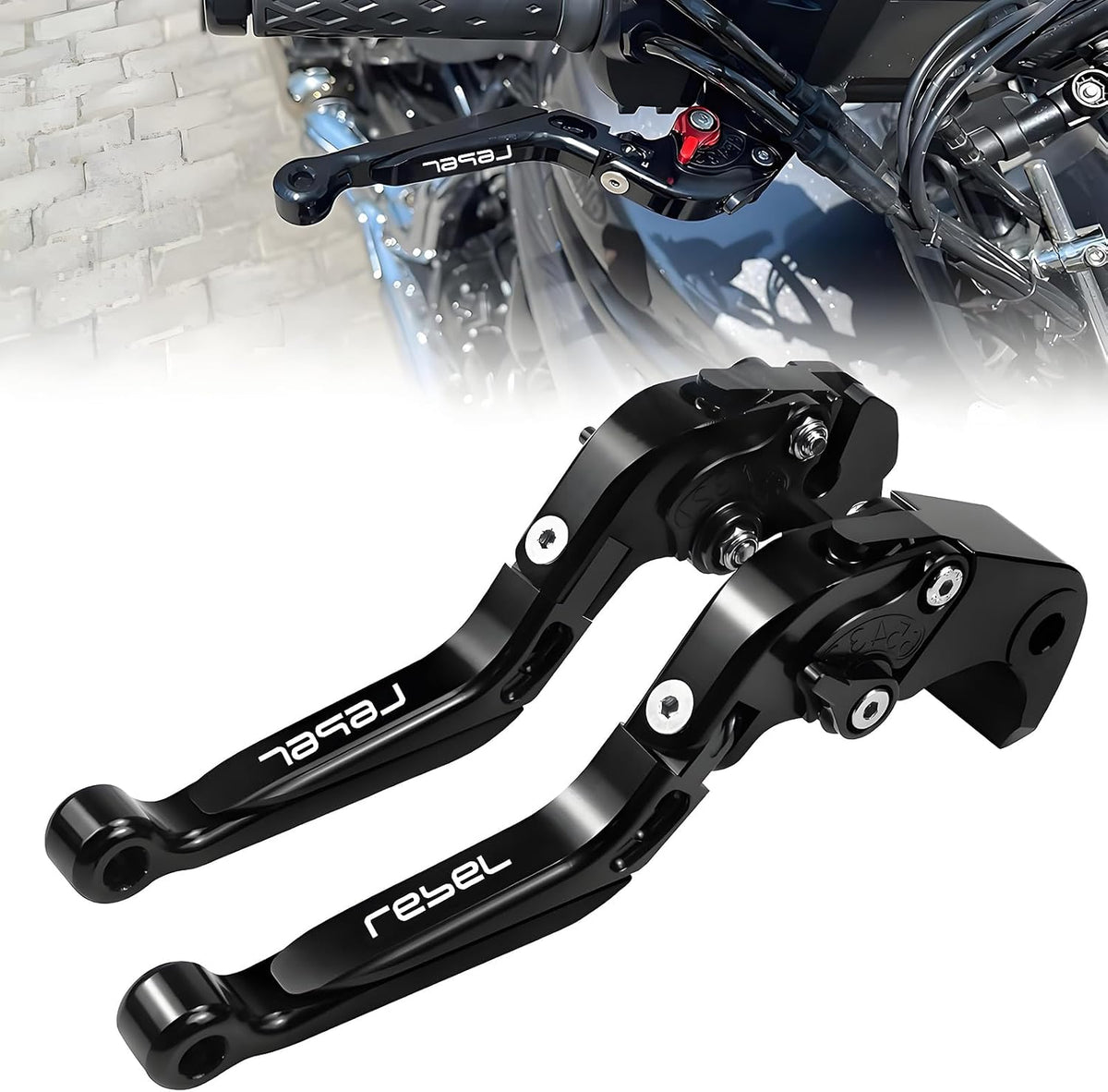 Clutch Brake Levers for Honda Rebel 500 300 2017-2022, Black