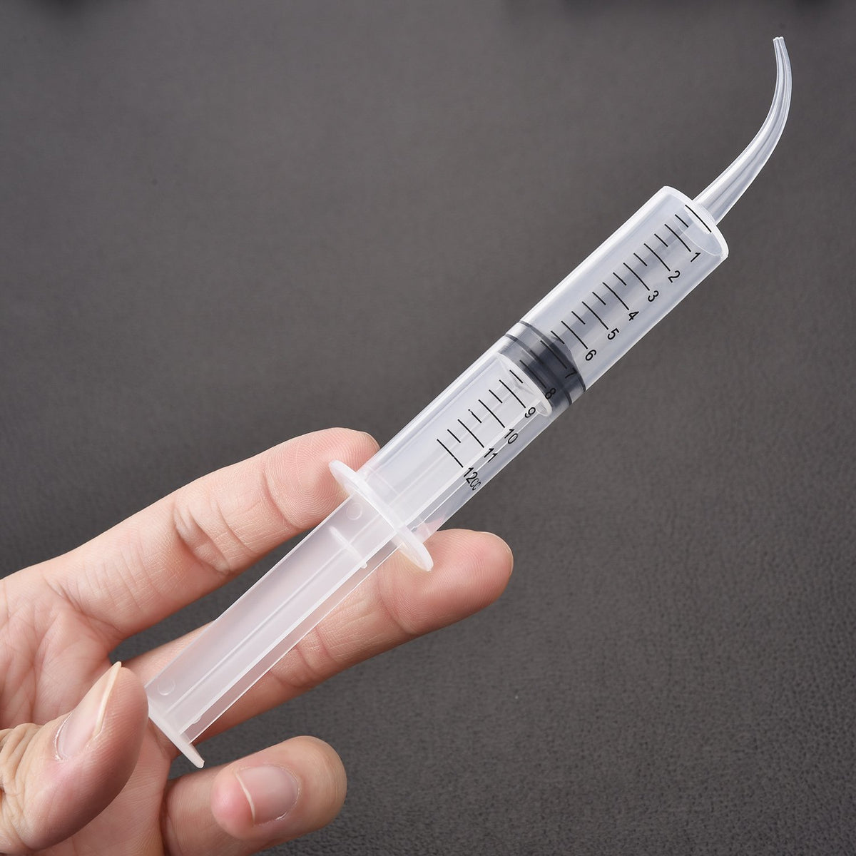 8 Pcs Syringe Dental Irrigation Syringe with Curved Tip