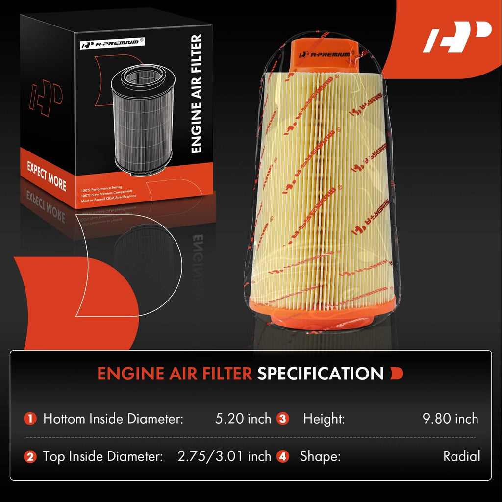 A-Premium 2-PC Engine Air Filter Compatible with Mercedes-Benz