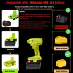 for Milwaukee to for Ryobi Battery Adapter (for M18 Battery Work for Ryobi 18V Tool)