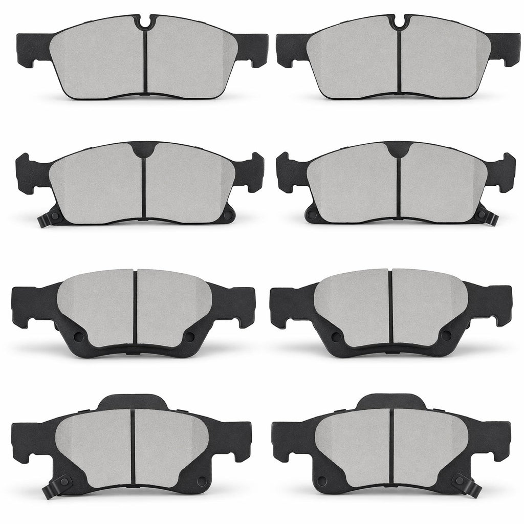 8Pcs Front & Rear Ceramic Brake Pads Fits Dodge Durango,Jeep Grand Cherokee