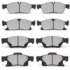 8Pcs Front & Rear Ceramic Brake Pads Fits Dodge Durango,Jeep Grand Cherokee