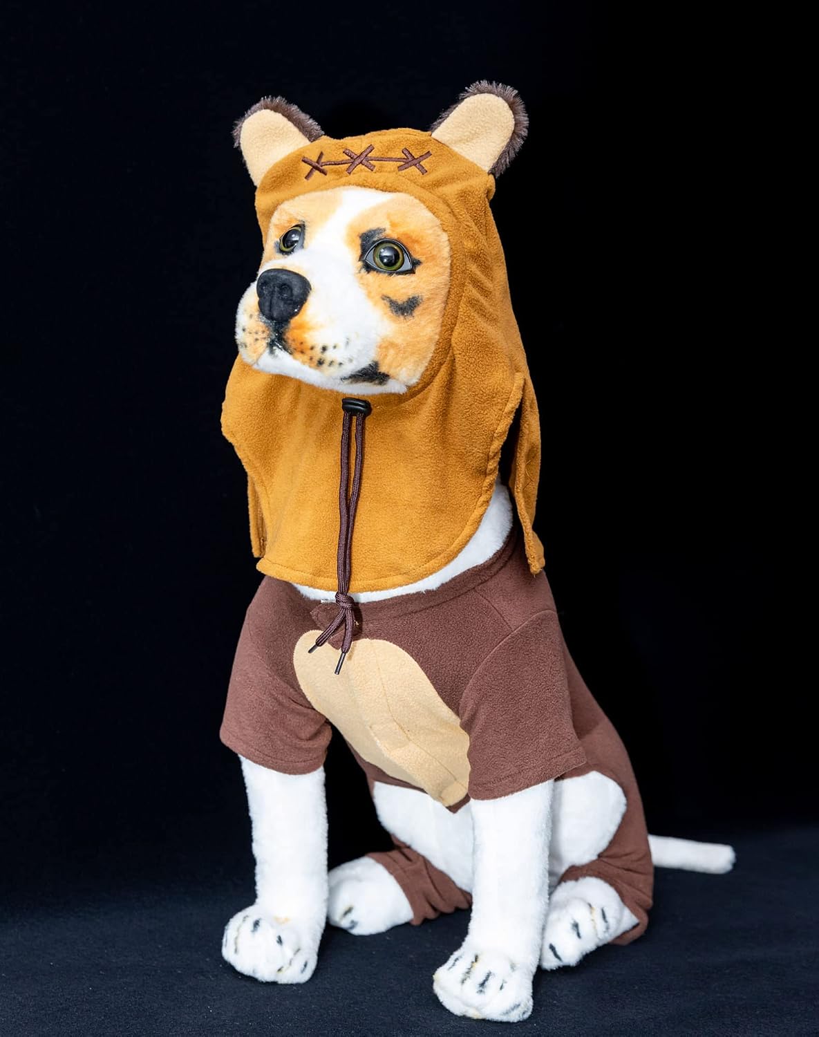 Bear Pet Costume Ears Hat Sweater Furry Clothes Cute Halloween Cosplay Costumes for Small Medium Large Dogs Cats (Small)