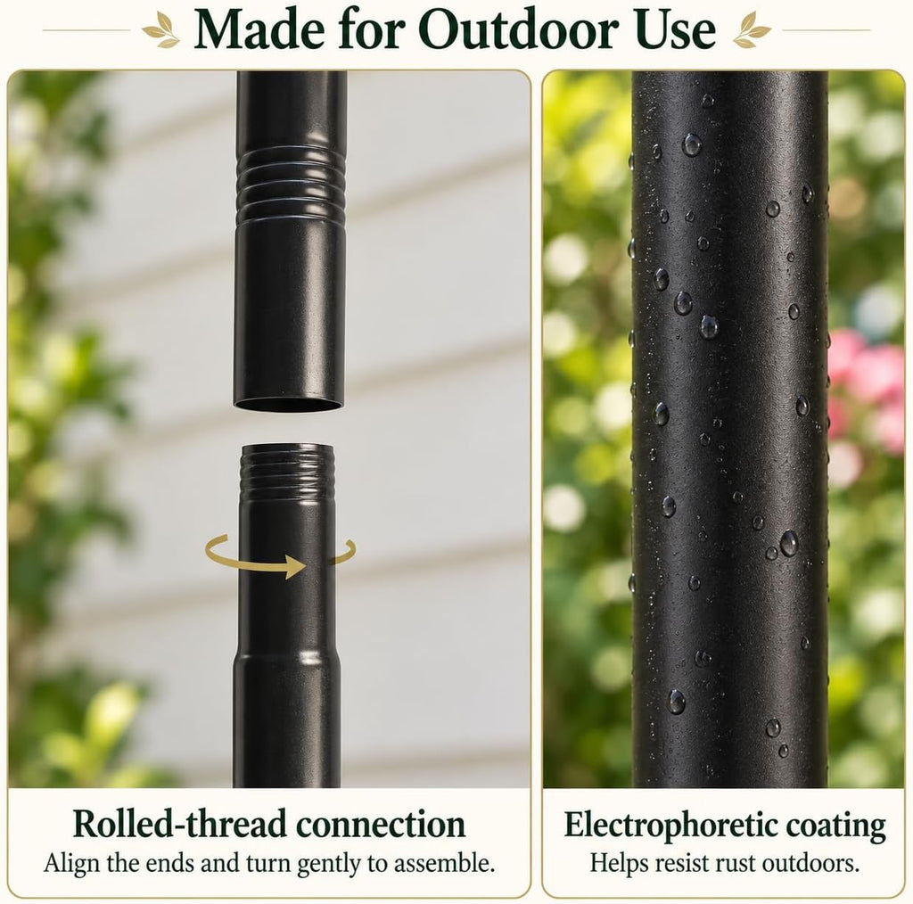 Shepherd-Hooks 60" Adjustable for Bird-Feeder Lantern Plant-Hook Garden-Stake - Plant Stand Hanger for Outdoor Flower