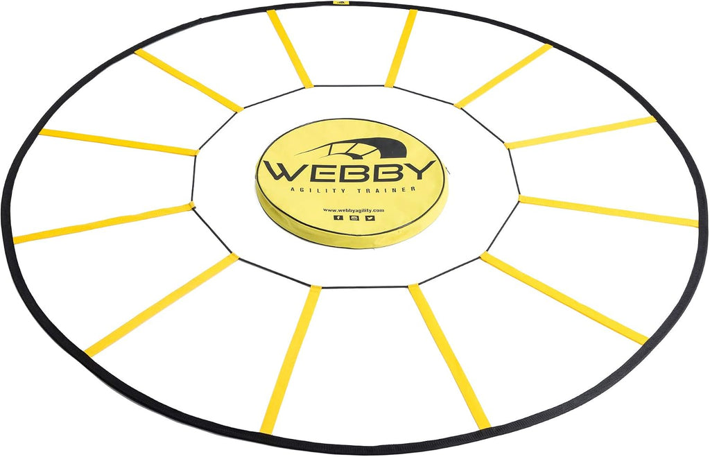 Agility Trainer – Circle Speed and Agility Ladder for High Intensity Reactive Footwork Drills and Skills – A Circular