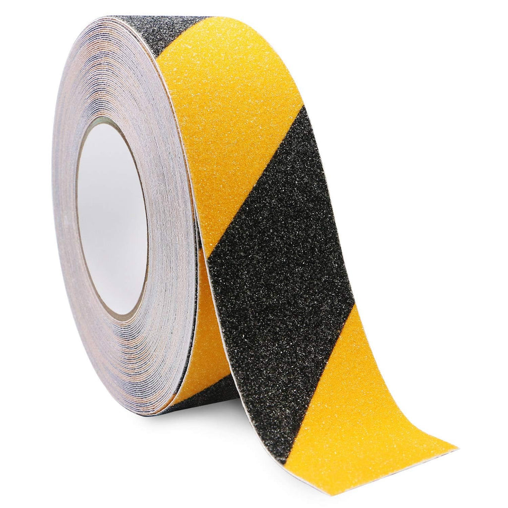 Anti Slip Safety Grip Tape 2 Inch x 60 Ft Heavy Duty Black & Yellow
