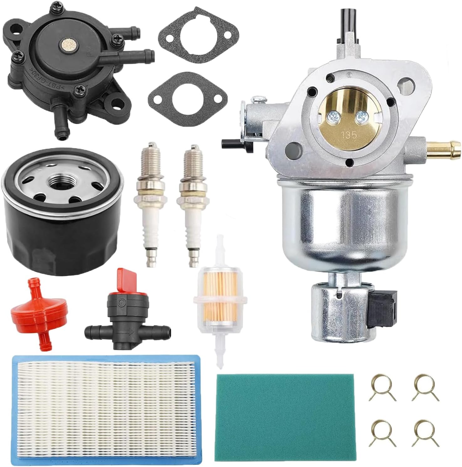 John Deere X300 Carburetor Kit Compatible with X300R X304 Tractor | Replace MIA10591, Includes Fuel Pump Air Filter