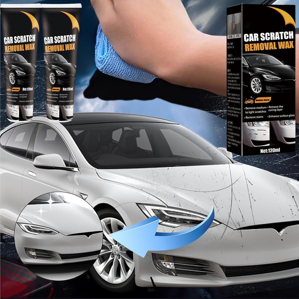 【2Packs】 Scratch Remover for Vehicles Car Scratch Remover Paste New Upgrade for Deep Scratches with Wipe & car Polish